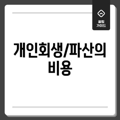 개인회생/파산의 비용