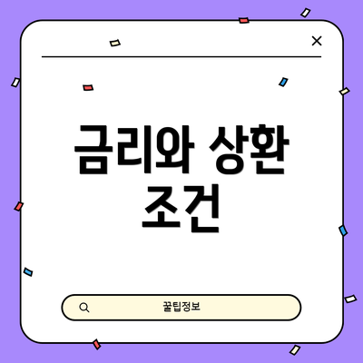금리와 상환 조건