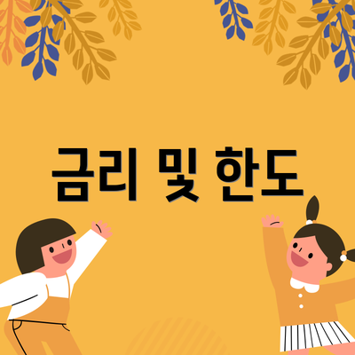 금리 및 한도
