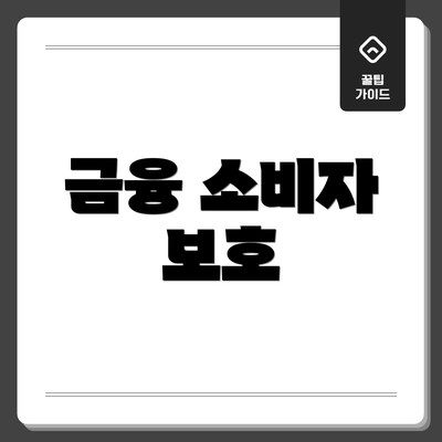 금융 소비자 보호