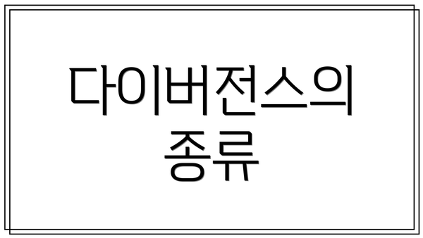 다이버전스의 종류