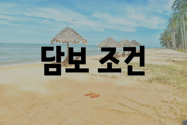 담보 조건