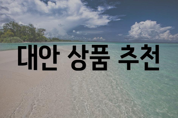 대안 상품 추천