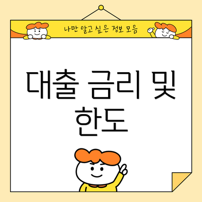 대출 금리 및 한도