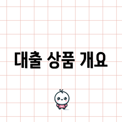 대출 상품 개요