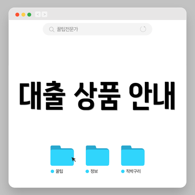 대출 상품 안내