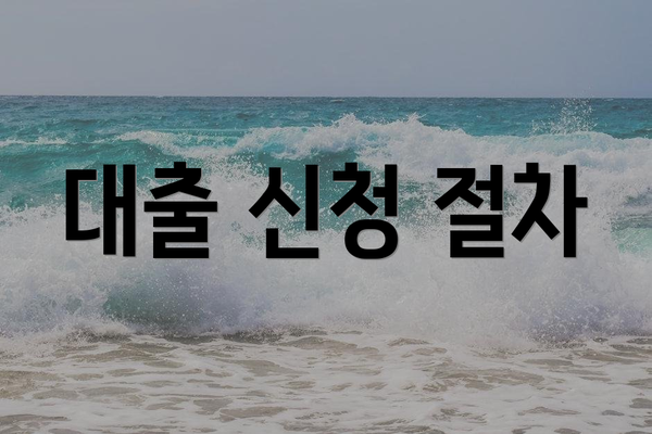 대출 신청 절차