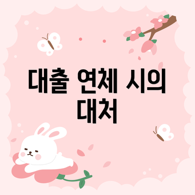 대출 연체 시의 대처