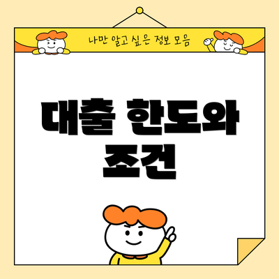 대출 한도와 조건