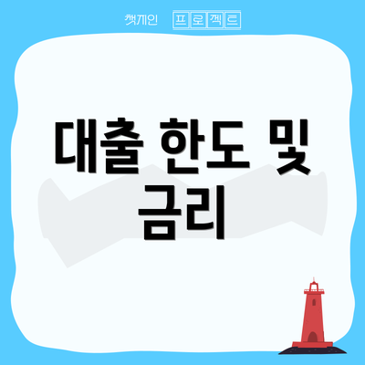 대출 한도 및 금리
