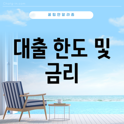 대출 한도 및 금리