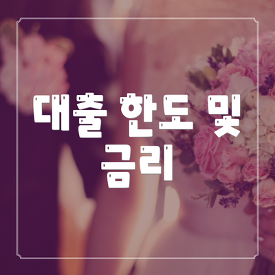 대출 한도 및 금리