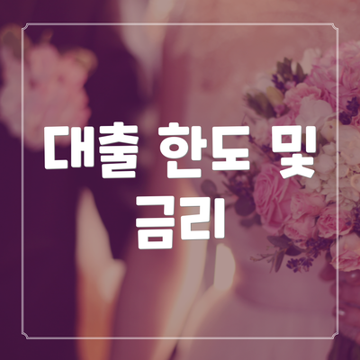 대출 한도 및 금리