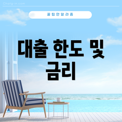 대출 한도 및 금리