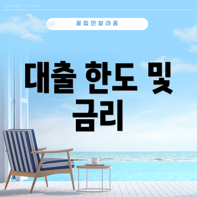 대출 한도 및 금리