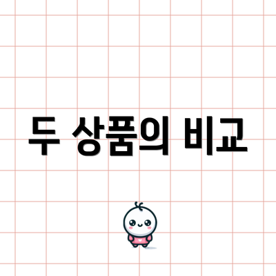 두 상품의 비교