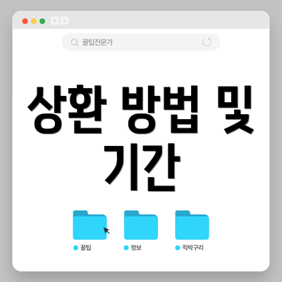상환 방법 및 기간
