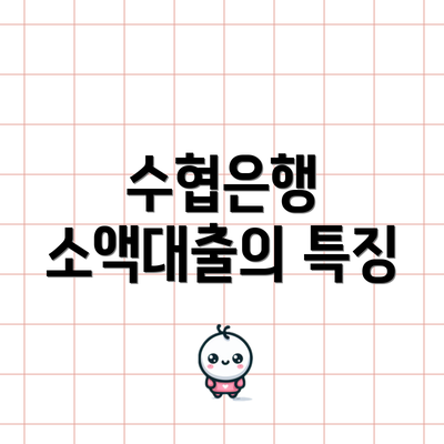 수협은행 소액대출의 특징