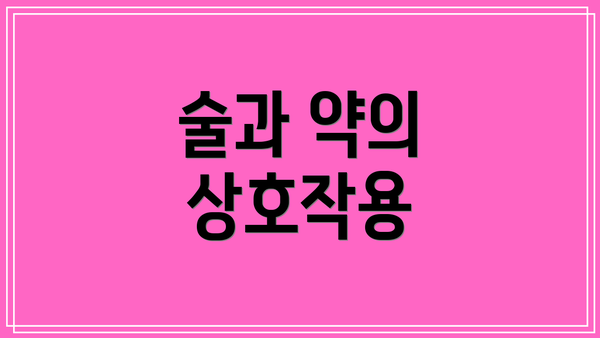 술과 약의 상호작용