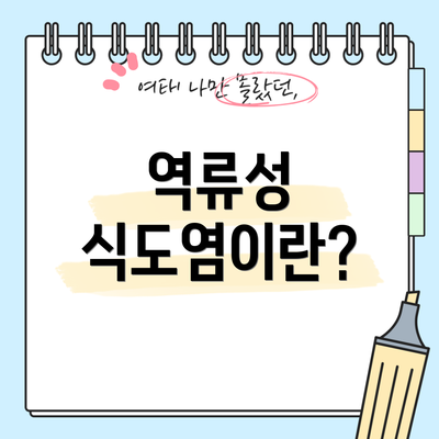 역류성 식도염이란?