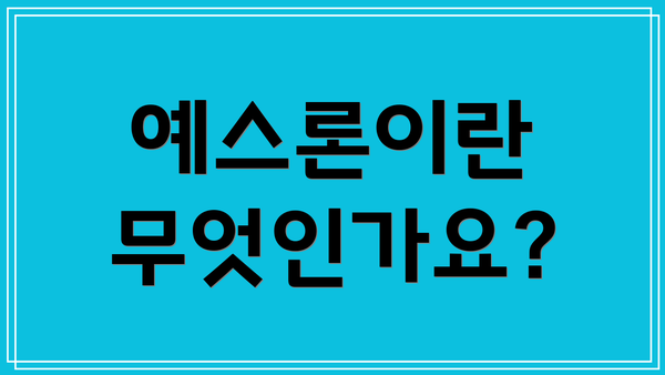 예스론이란 무엇인가요?