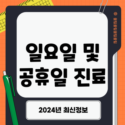 일요일 및 공휴일 진료