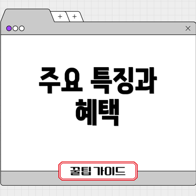 주요 특징과 혜택