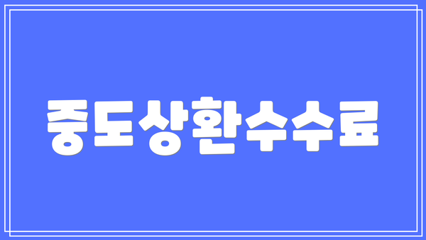 중도상환수수료