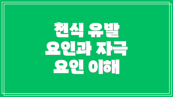 천식 유발 요인과 자극 요인 이해