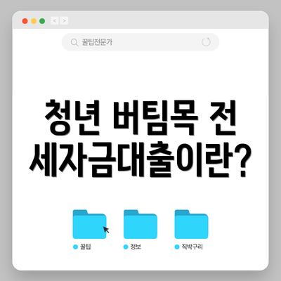 청년 버팀목 전세자금대출이란?