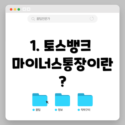 1. 토스뱅크 마이너스통장이란?