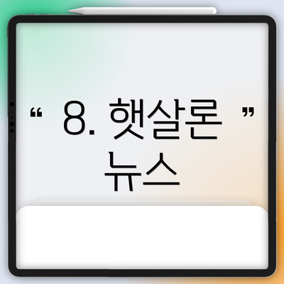 8. 햇살론 뉴스