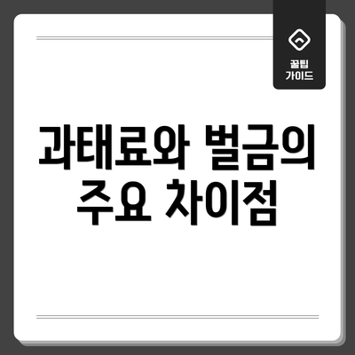 과태료와 벌금의 주요 차이점