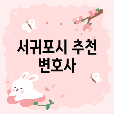 서귀포시 추천 변호사