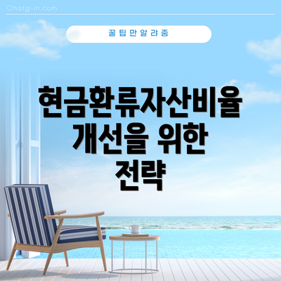 현금환류자산비율 개선을 위한 전략