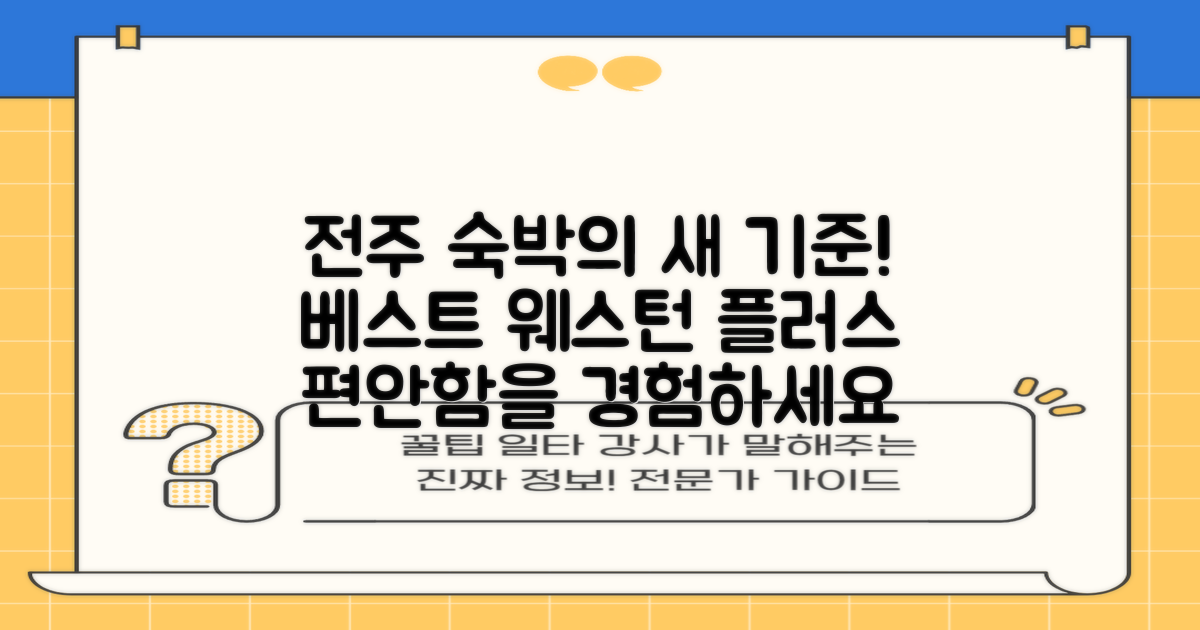 베스트 웨스턴 플러스 전주: 편안한 숙박의 새로운 기준