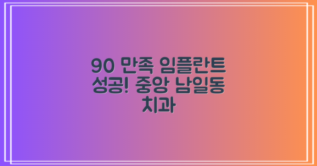 90% 만족도 임플란트: 대구 중앙 남일동 치과 선택 가이드