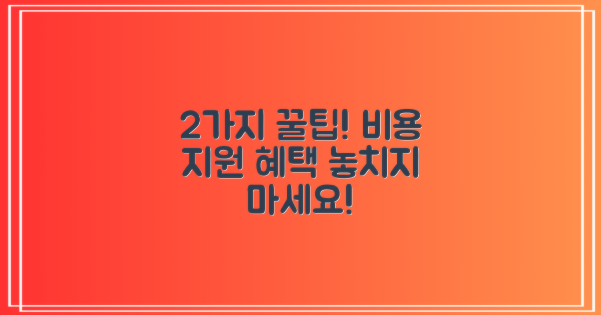 2가지 비용 지원 혜택