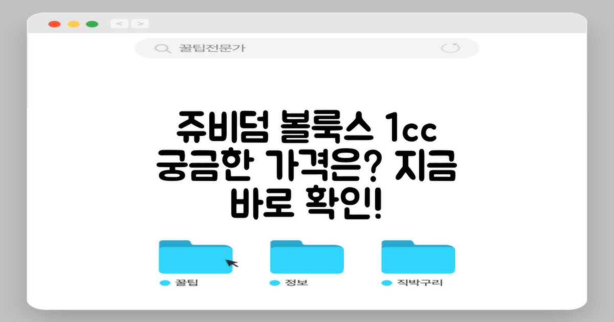 쥬비덤 볼룩스 1cc 가격은?