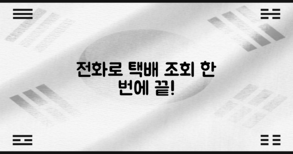 택배 조회, 전화로 한 번에