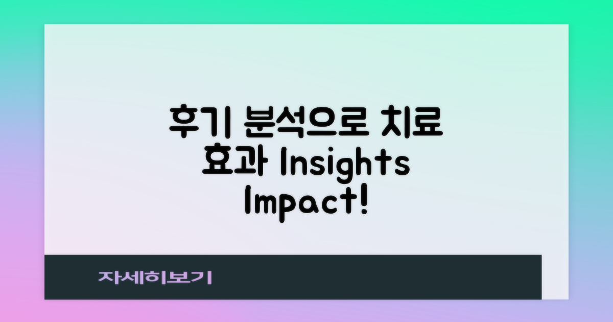 후기 기반 치료 효과 분석