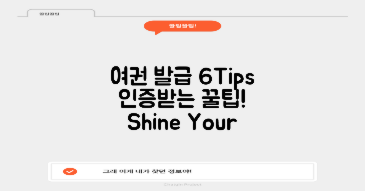 6가지 여권 발급 팁