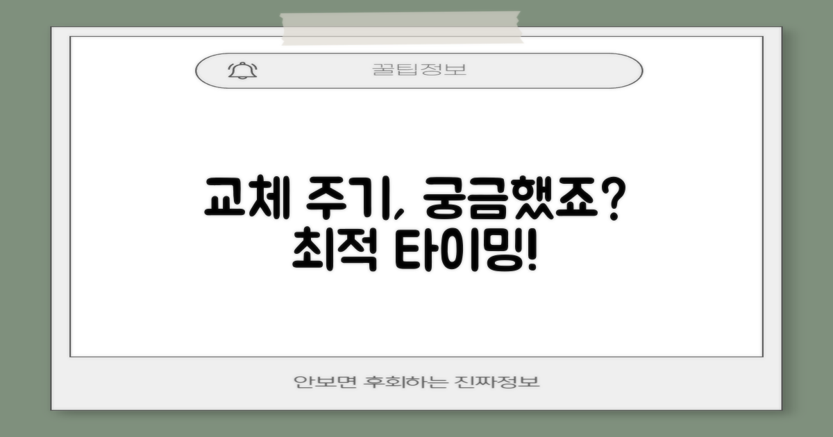 최적의 교체 주기는?
