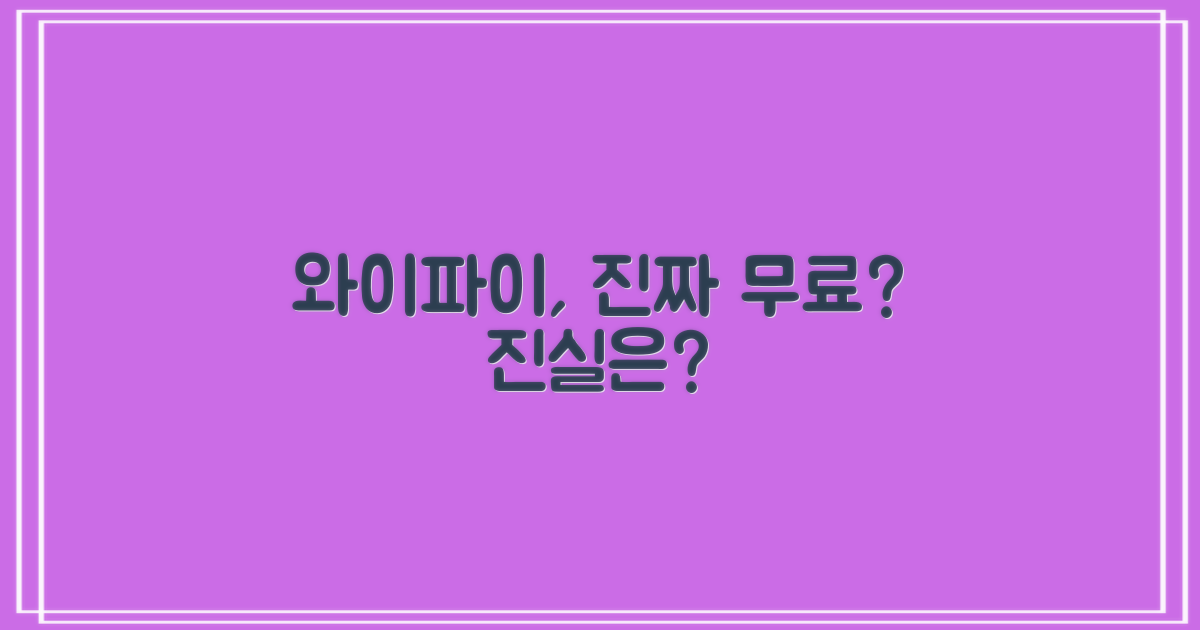 와이파이, 무료인가?